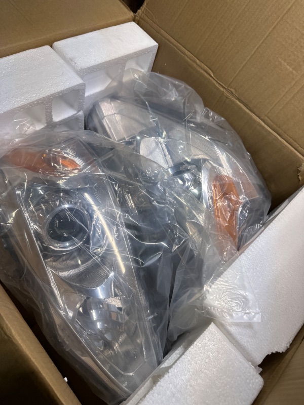 Photo 1 of ALZIRIA Headlight Assembly Compatible with 2013-2015 Nissan Altima S/SL/SV-Only fit 4Door (Chrome Housing Amber Reflector) Chrome Housing and Amber Reflector