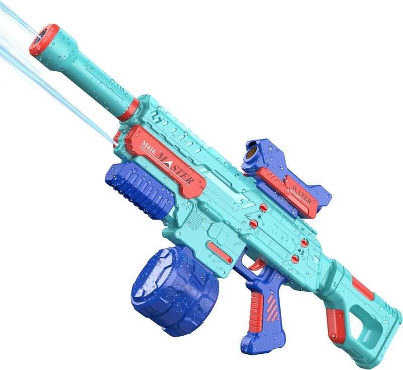 Photo 1 of  Water Guns for Kids, Automatic Squirt Gun Water Soaker Blaster - 650ML High Capacity - 2 Modes 25-32 ft Powerful Long Shooting Range - Big Size, Summer Fighting Toy for Boys Girls Adults
