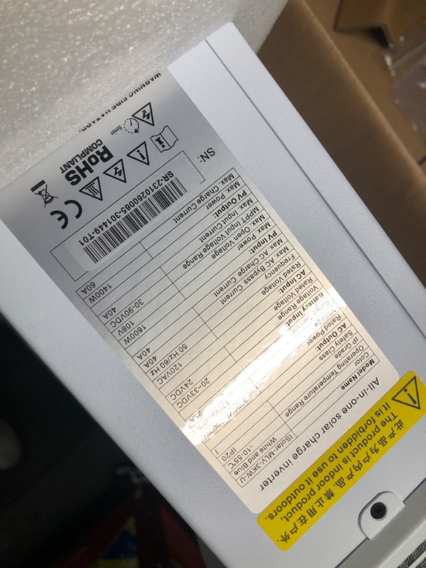 Photo 1 of POWLAND 3000W solar inverter, pure sine wave inverter, 24V to 110V/120V, built-in 60A MPPT controller, suitable for homes, RVs, and can be used with lithium lead-acid gel battery off-grid systems MLV-3K