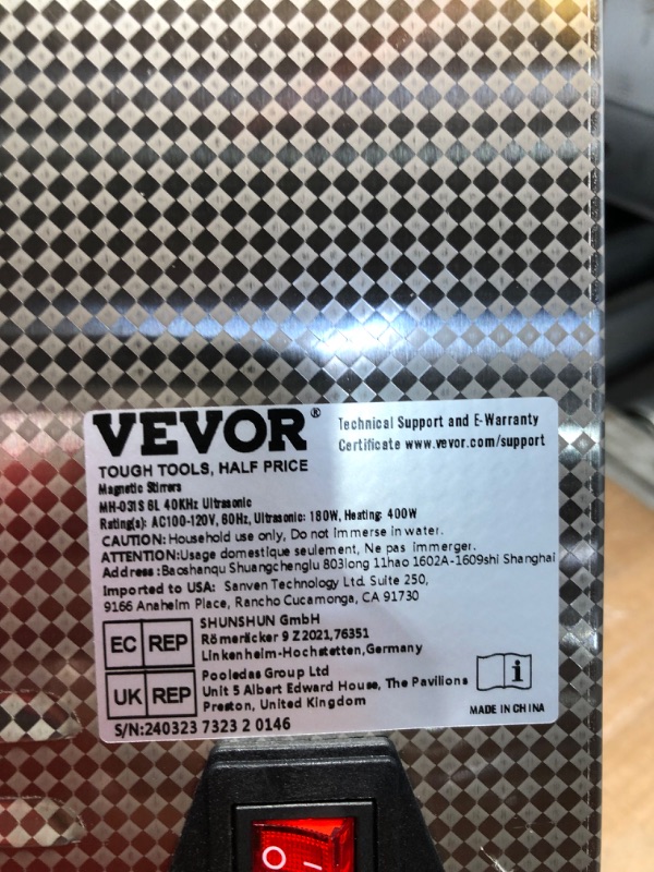 Photo 5 of (READ FULL POST) VEVOR 6L Upgraded Ultrasonic Cleaner (400W Heater,180W Ultrasonic) Professional Digital Lab Ultrasonic Parts Cleaner with Heater Timer for Jewelry Glasses Instruments Cleaning