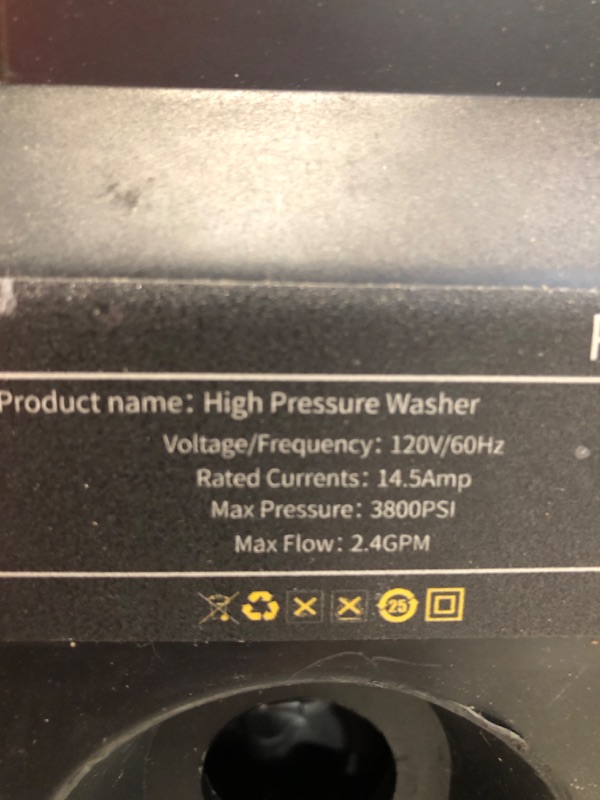 Photo 5 of ***DAMAGED - PLASTIC CRACKED - MISSING PARTS - SEE PICTURES - UNABLE TO TEST***
Electric High Pressure Washer - Apiuek Portable Washer with 23 FT Water Outlet 