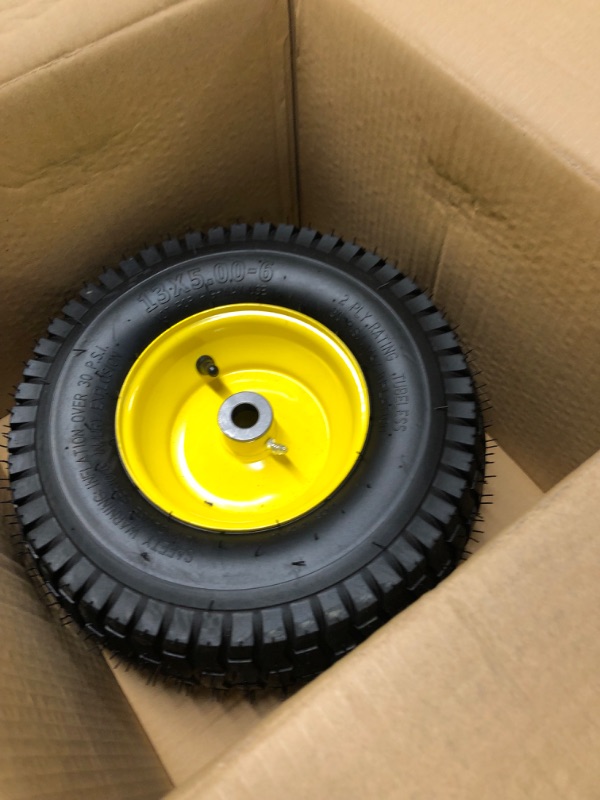 Photo 3 of (Set of 2) 16x6.50-8 Tires & Wheels 4 Ply for Lawn & Garden Mower Turf Tires .75" Bearing. (Because we supply a precision ball bearing the shaft must be clean and straight for them to fit properly)
