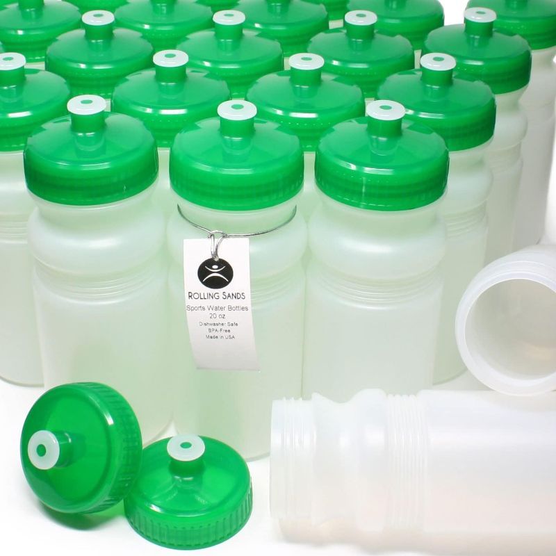 Photo 1 of ** BUNDLE OF 10**
20 oz Reusable Plastic Water Bottles with Pull Top Cap Colorful Caps