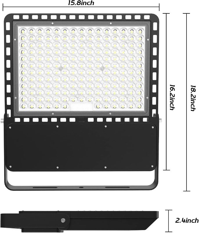 Photo 1 of **OPENED FOR INSPECTION**
400W LED Flood Light Outdoor - Super Bright 60000lm 2500W Equivalent 100-277V Input, LED Stadium Lights