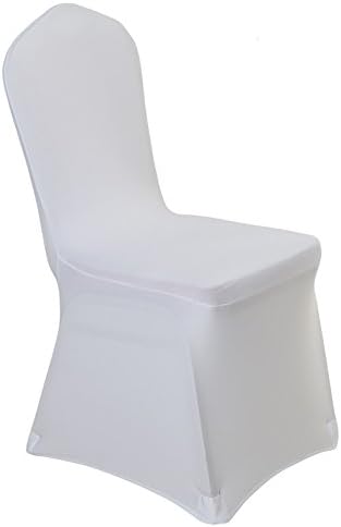 Photo 1 of **NON-REFUNDABLE BUNDLE OF 2**
Stretch Spandex Dining Chair Cover Covers Slicovers for Wedding Banquet Dining Room (White) 1pk