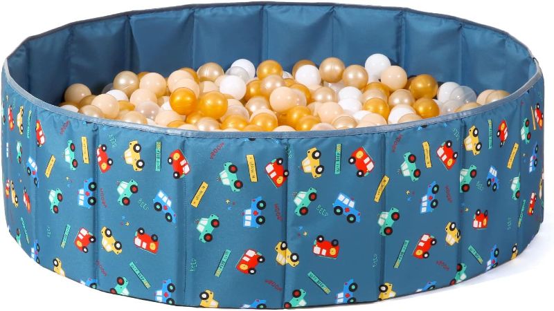 Photo 1 of (STOCK PHOTO FOR SAMPLE ONLY) - Ball Pits for Toddler Play Pool with Storage Bag for Baby Girls Boys Kids as Play Yard, Baby Playpen, Fence, Oxford Cloth Portable & Foldable Ball Pool, Cars