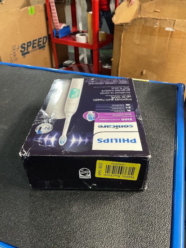Photo 1 of Philips Sonicare ProtectiveClean 5100 Rechargeable Electric Toothbrush, with Pressure Sensor, 3 Cleaning Modes, SmarTimer and QuadPacer, 14-Day Battery Life, Travel Case, White, Model HX6857/11