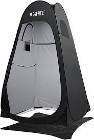 Photo 1 of  Pop Up Privacy Shower Tent Portable Outdoor Changing Room Camping Toilet Sun Shelter with Carry Bag(Black)