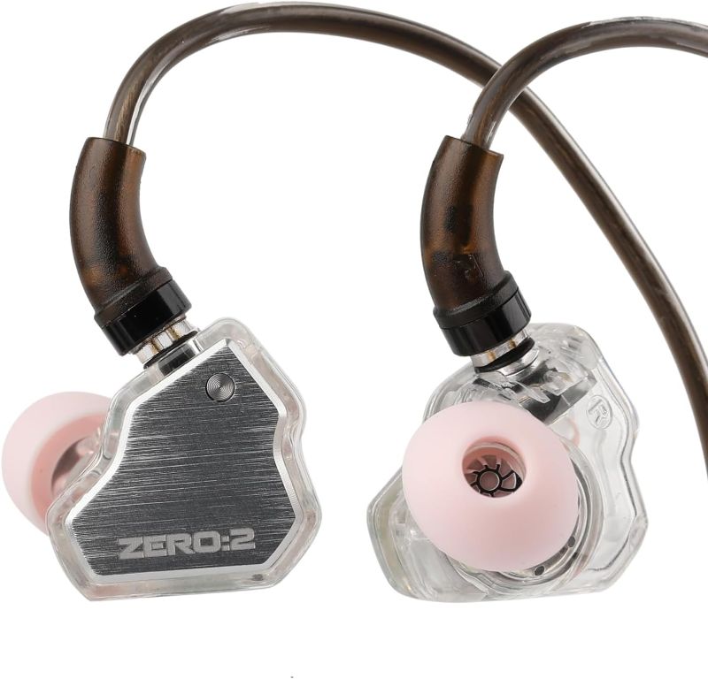 Photo 1 of (READ FULL POST) Linsoul 7Hz x Crinacle Zero:2 in Ear Monitor, Updated 10mm Dynamic Driver IEM, Wired Earbuds Earphones, Gaming Earbuds, with OFC IEM Cable for Musician (Silver)
