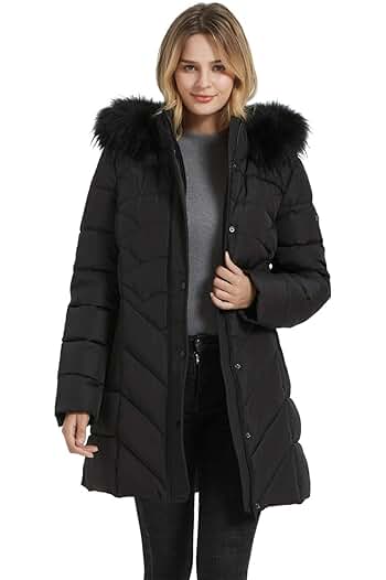 Photo 1 of (MEDIUMWomen's Thickened Down Alternative Jacket, Extreme Cold Big Hood Lined Outwear Parka Puffer Gift Cotton Padding