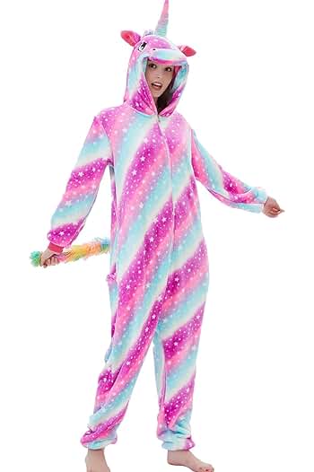 Photo 1 of (MEDIUM) Unisex Unicorn Costumes Pyjamas, Adult Women Men Animal Cosplay Onesie