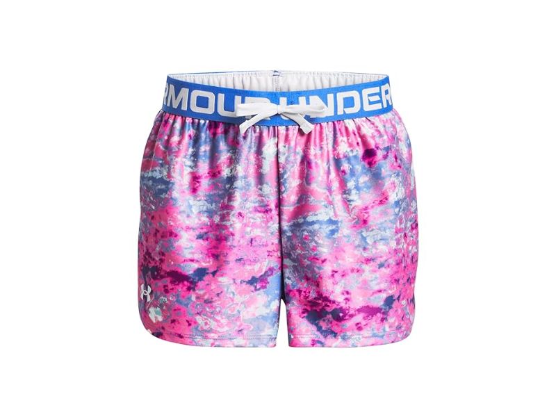 Photo 1 of (youth medium) Under Armour Kids Play up Shorts (Big Kids) (Water/White) Girl's Shorts
