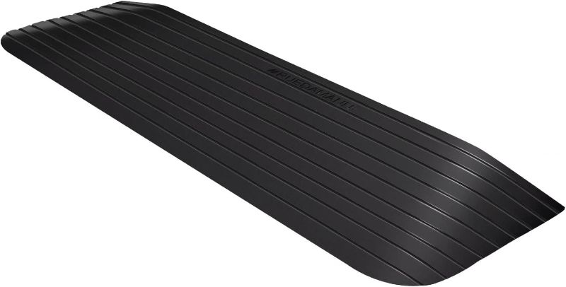 Photo 1 of Ruedamann Threshold Ramp, Durable Solid Rubber with 2200lbs Load Capacity, Non-Skid and Anti-Slip Surface, Wheelchair Ramp for Doorways and Bathroom (2 Inch Rise) 2" Rise