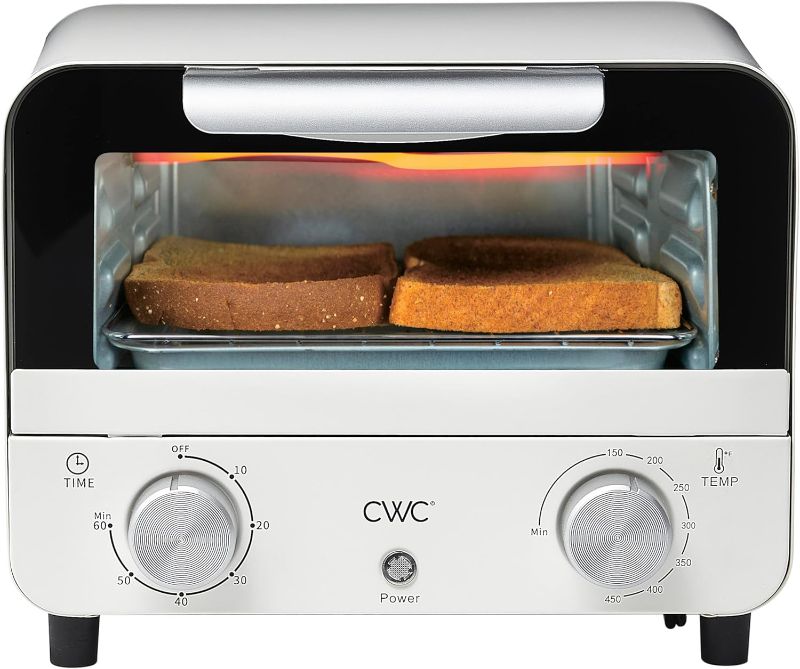 Photo 1 of ***DAMAGED - DENTED - SEE PICTURES - POWERS ON - UNABLE TO TEST FURTHER***
COOK WITH COLOR Mini Toaster Oven: 600W Power, Precision Timer, Auto Shutoff, and Culinary Delights Up To 450 Degrees, Cream