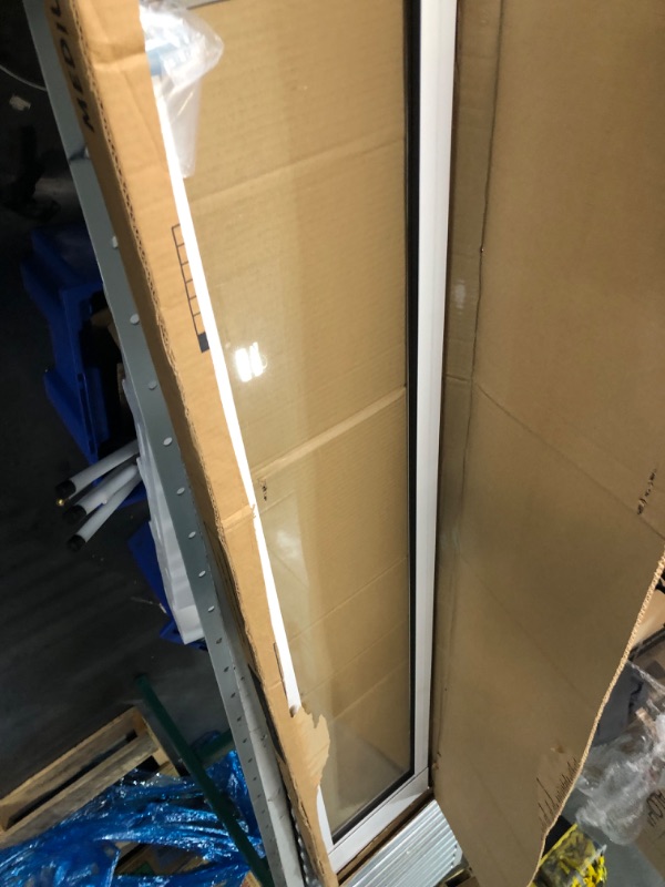 Photo 2 of ***USED - LIKELY MISSING PARTS - UNABLE TO VERIFY FUNCTIONALITY***
PetSafe 1-Piece Sliding Glass Pet Door for Dogs & Cats- Adjustable Height 75 7/8' to 80 11/16'-Medium, White, No-Cut DIY Install Aluminum Patio Panel Insert,Great for Renters or Seasonal I