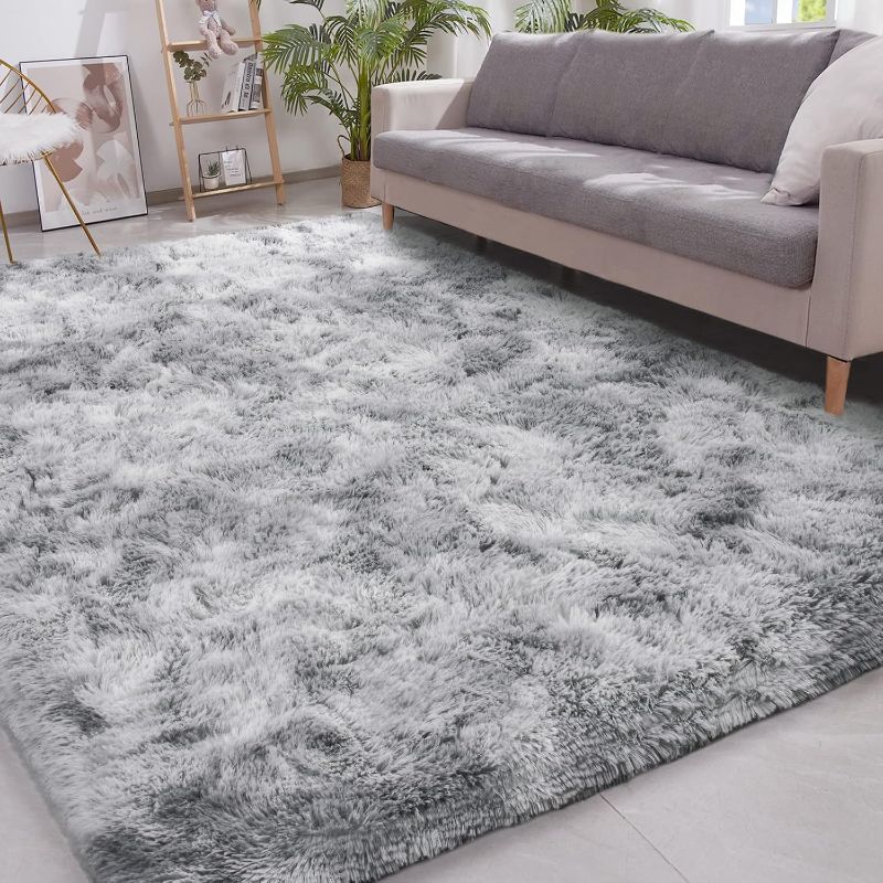 Photo 1 of (used item)Rugs for Living Room 8x10, Fluffy Shag Bedroom Area Rug