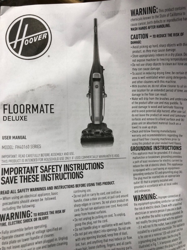 Photo 6 of (used)(see images)Hoover FloorMate Deluxe Hard Floor Cleaner Machine