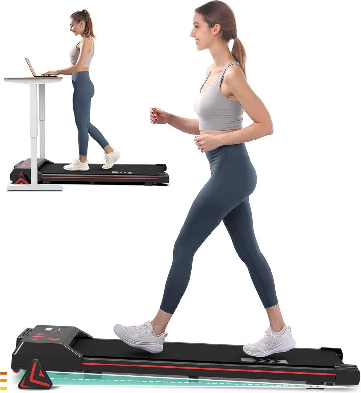 Photo 1 of ***NON-REFUNDABLE, PARTS ONLY*** Redliro Walking Pad with Incline Under Desk Treadmill, Portable Compact Installation-Free Treadmills for Home Office with 265lbs Capacity, Small Jogging Machine with Remote Control