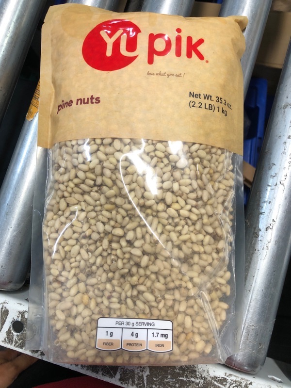 Photo 1 of (non-refundable) Yupik Pine Nuts, 2.2 lb, Raw, Gluten-Free, Kosher, Raw Nuts, Smooth & Creamy Pine Kernels, Shelled, Unsalted, Unroasted, Oil-Free, Source of Iron, Ideal for Cooking & Baking 2.2 Pound (Pack of 1)