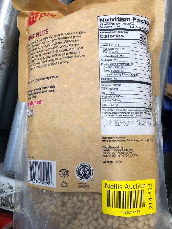 Photo 3 of (non-refundable)
Yupik Pine Nuts, 2.2 lb, (Pack of 6), Raw, Gluten-Free, Kosher, Raw Nuts, Smooth & Creamy Pine Kernels, Shelled, Unsalted, Unroasted, Oil-Free, Source of Iron, Ideal for Cooking & Baking