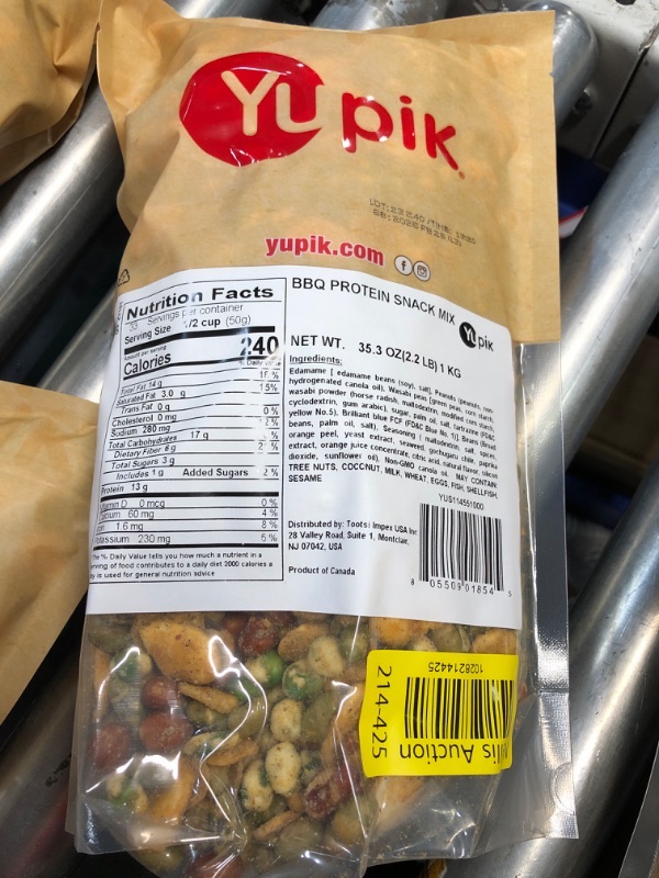 Photo 2 of (non-refundable)Yupik Spicy Korean BBQ Protein Snack Mix, 2.2 lbs, Roasted Peanuts, Beans & Peas Seasoned with Togarashi Spice, High In Protein, Vegan, Non GMO, No Preservatives or Artificial Flavors, Brown, Pack of 1 2.2 Ounce (Pack of 1)