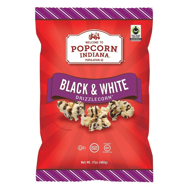 Photo 1 of (non-refundable)Popcorn Indiana Black & White Drizzlecorn 
Pack of 10 