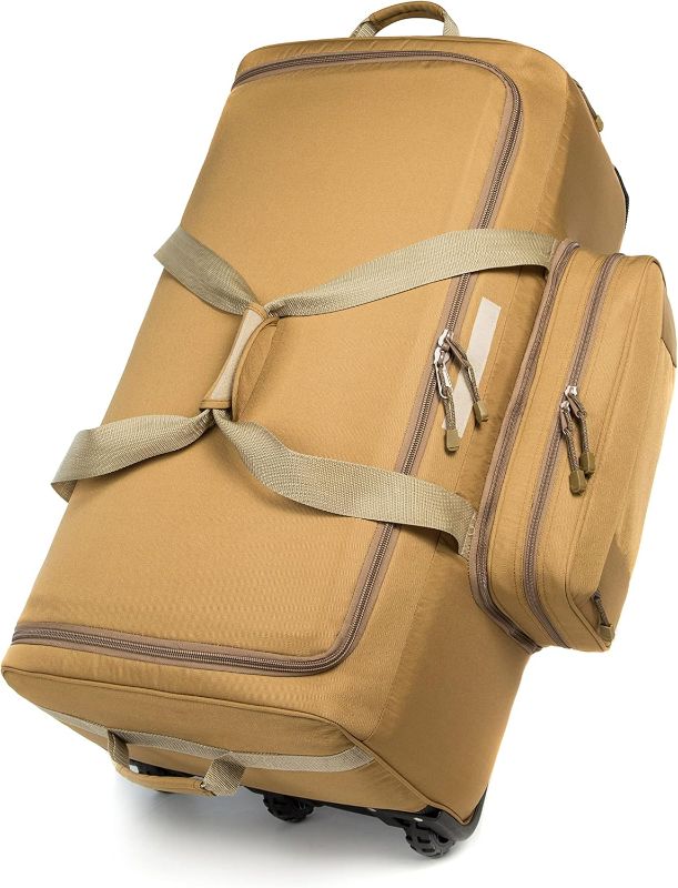 Photo 1 of ***STOCK PHOTO REFERENCE ONLY***
Mountain Land 117 Liter 32 Inch Tactical Wheeled Deployment Trolley Duffel Bag Khaki One Size