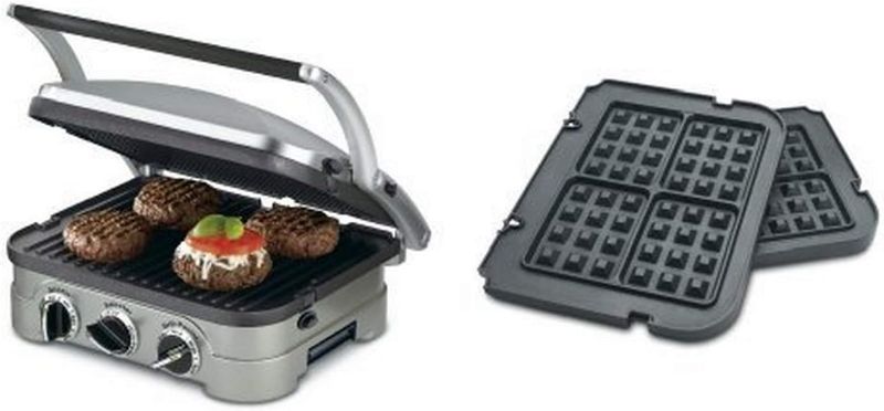 Photo 1 of ***READ NOTES***
Cuisinart GR-4N 5-in-1 Silver Griddler, Black Dials, and Waffle Plates Bundle