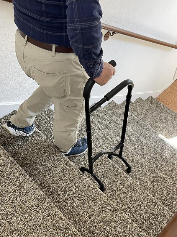 Photo 1 of (NON-REFUNDABLE) Stair Climbing Assist Cane by Rock Steady Cane Lets You Walk Up and Down Stairs Easily with Less Pain. Perfect Step Helper for Those with Sore HIPS and Knees