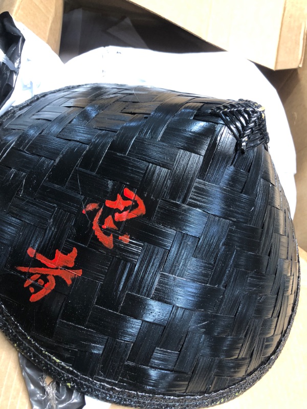 Photo 2 of (used)(damage see all images)Cabilock Japan Samurai Hat Japan Samurai Hat Ninja Hat Chinese Oriental Hat Cosplay 