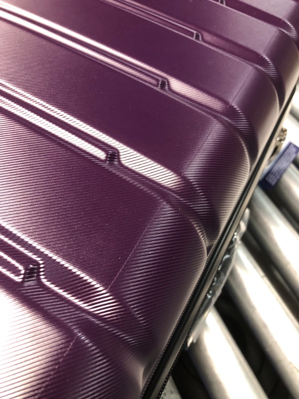 Photo 4 of ***USED - DEEP SCRATCH - SEE PICTURES - DEFAULT CODE IS 0-0-0***
Coolife Luggage Suitcase Carry-on Spinner TSA Lock USB Port Expandable Lightweight Hardside Luggage (Purple, S(20in_carry on))