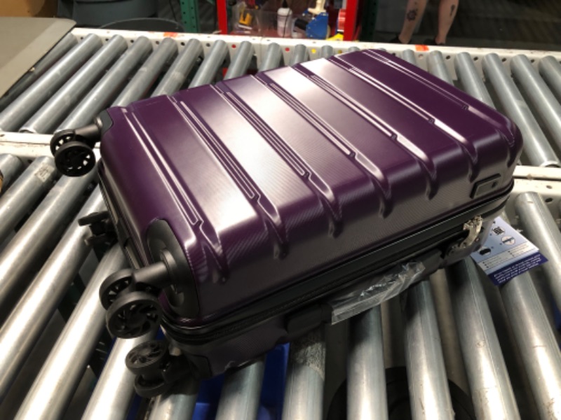 Photo 5 of ***USED - DEEP SCRATCH - SEE PICTURES - DEFAULT CODE IS 0-0-0***
Coolife Luggage Suitcase Carry-on Spinner TSA Lock USB Port Expandable Lightweight Hardside Luggage (Purple, S(20in_carry on))