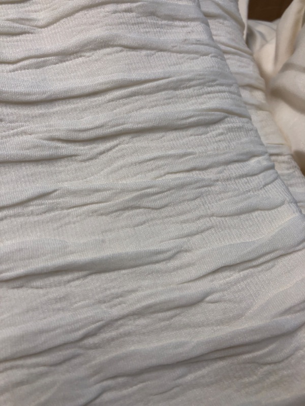 Photo 3 of **USED** MaiRêve Cream White Comforter Queen Set, Textured Design Cream Bedding Sets Queen, Cream Queen Comforter Set with Sheets, Comforter, Pillowcases & Shams 90"x 90" Cream White Queen