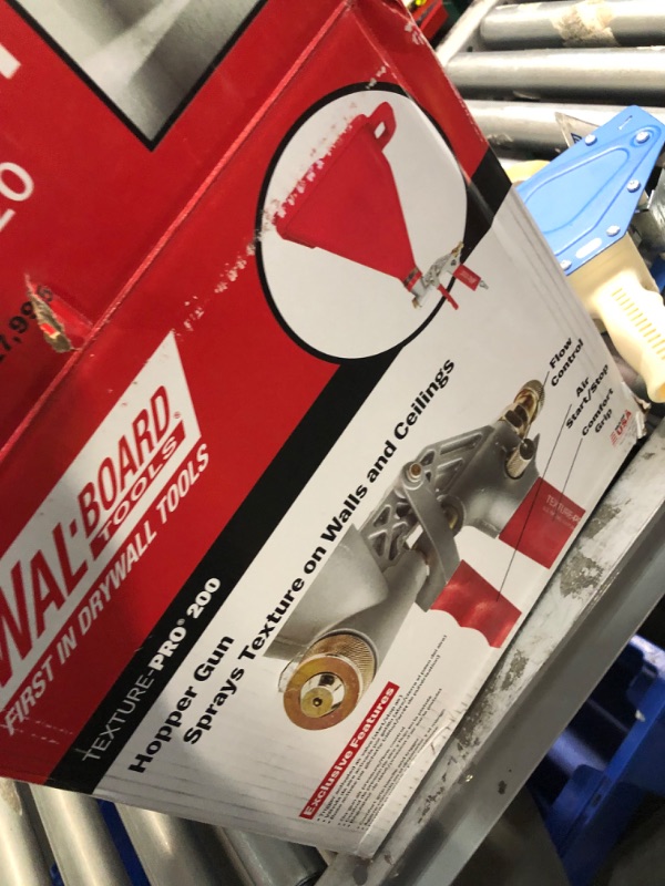 Photo 2 of ***HOPPER ONLY - NO TEXTURE GUN - SEE PICTURES***
MARSHALLTOWN Texture-Pro 200 Hopper Gun, Complete Kit for Wall and Ceiling Texturing, with Air Control Valve, Made in the USA, 052-020