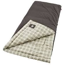 Photo 1 of **USED**
Coleman Heritage Big & Tall Cold-Weather Sleeping Bag, 10°F Camping Sleeping Bag for Adults, Comfortable & Warm Flannel Sleeping Bag for Camping and Outdoor Use, Fits Adults up to 6ft 7in Tall Sleeping Bag + 4-Person Cabin Tent