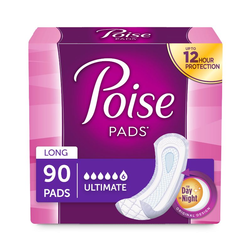 Photo 1 of ***STOCK PHOTO REFERENCE ONLY***Poise Original Design Postpartum Incontinence Pads for Women - Ultimate Absorbency - Long -45ct
