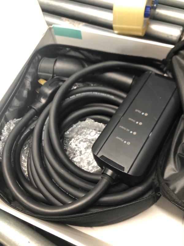 Photo 3 of (MAJOR DAMAMGE/ SEE NOTES) 
Level 2 EV Mobile Charger, 32Amp 240V Portable J1772 Electric Vehicle Charger, 16ft Extension Cord with NEMA 14-50 Plug, Home/Outdoor EV Charging Station for All J1772 Electric Cars J1772 EV Charger