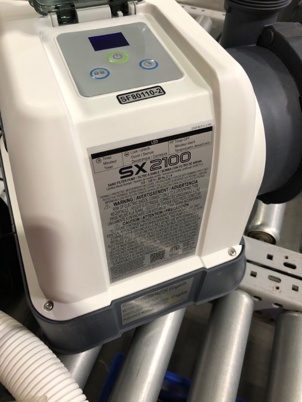 Photo 6 of **NONREFUNDABLE**FOR PARTS OR REPAIR**SEE NOTES**
Intex Krystal Clear 2150 GPH Sand Filter Pump & Saltwater System with E.C.O. (Electrocatalytic Oxidation) for Above Ground Pools, 110-120V with GFCI, White/Black
 # 126645