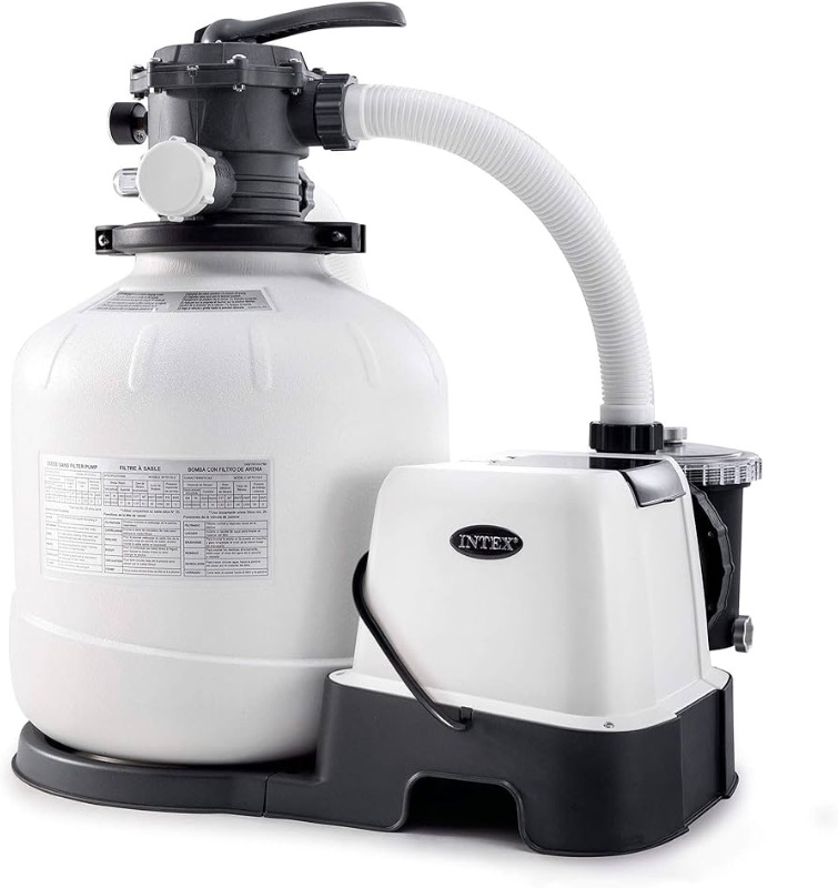 Photo 1 of **NONREFUNDABLE**FOR PARTS OR REPAIR**SEE NOTES**
Intex Krystal Clear 2150 GPH Sand Filter Pump & Saltwater System with E.C.O. (Electrocatalytic Oxidation) for Above Ground Pools, 110-120V with GFCI, White/Black
 # 126645