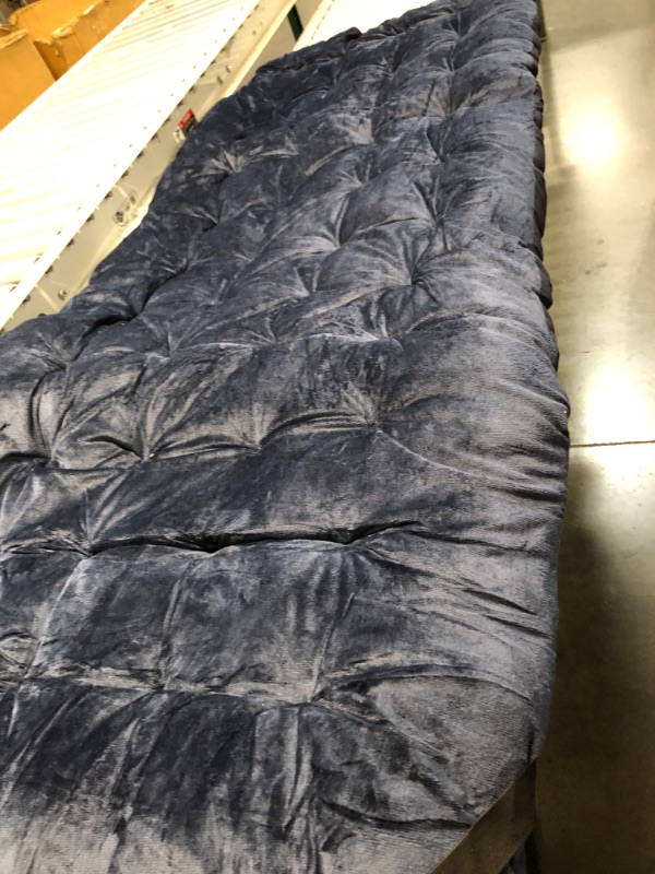 Photo 1 of **DAMAGED**RedSwing XL Cot Mattress Pad, Cot Pads for Camping, 1.5''/3.2'' Thick Cotton Camping Cot Mattress Pads, Soft and Comfortable, Blue/Grey