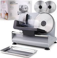 Photo 1 of [READ NOTES]
Meat Slicer, 200W Powerful Electric Food Slicer-Deli Meat Slicer Machine for Home Use for, Cheese, Bread, Vegetables-2 Round 7.5" Stainless Steel Blad
