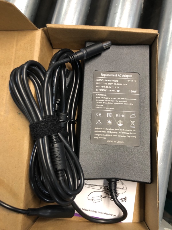 Photo 2 of PA-4E DA130PE1-00 JU012 CM161(Tip 7.4mm) for Dell Inspiron 7559 Charger,Dell 130W Laptop Charger,Dell 130w AC Adapter,Dell Docking Station Power Cord, Dell XPS 15(L502x) 17(L702x) Charger