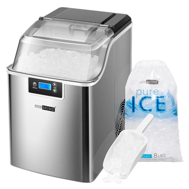 Photo 1 of **NONREFUNDABLE**FOR PARTS OR REPAIR**SEE NOTES**
VIVOHOME Nugget Ice Maker Countertop, Pebble Ice Maker Machine with 44lbs/Day, Portable Soft Chewable Ice Maker with Self-Cleaning, Scoop, 10PCs Ice Bags for Home, Kitchen, Camping, RVs
