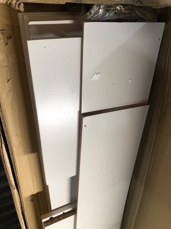 Photo 1 of (item used)(missing pieces)Furinno Luder Bookcase / Book / Storage, 5-Tier Cube, White White 5-Tier Cube