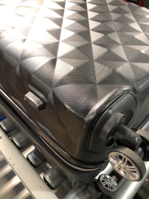 Photo 3 of (READ FULL POST) Kenneth Cole REACTION Diamond Tower Collection Lightweight Hardside Expandable 8-Wheel Spinner Travel Luggage, Black, 28-Inch Checked