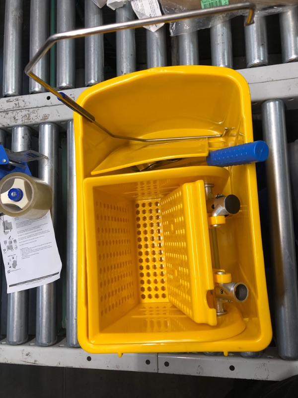 Photo 3 of (NON-REFUNDABLE) Commercial Mop Bucket with Wringer on Wheels, Mop Bucket with 20 Quarts Side Wringer Combo Mop and Bucket with Wringer Set for Home Office Cleaning