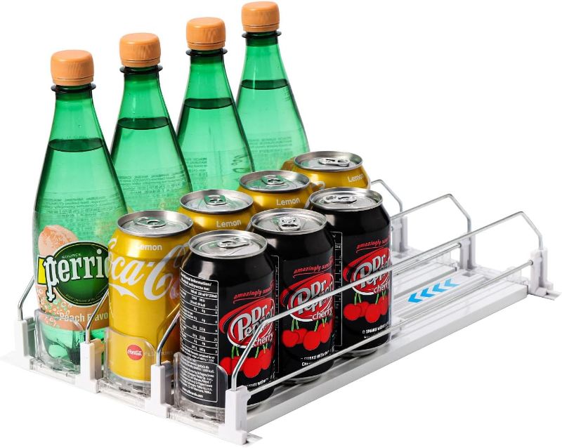 Photo 1 of 
Tidyarmario Fridge Drink Organizer,Self Pushing Glide Buffer Drink Dispenser for Fridge, Soda Can Organizer for Refrigerator, Beer Bottle Beverage Organizer