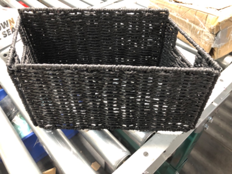 Photo 3 of (STOCK PHOTO FOR SAMPL) - Wicker Basket, Set of 2 Woven Storage Baskets for Shelves