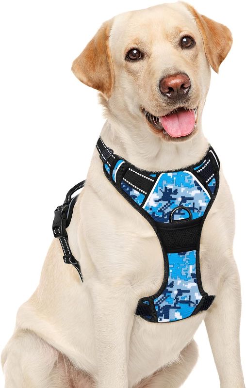 Photo 1 of  No Pull Dog Harness - camo blue - (M) 