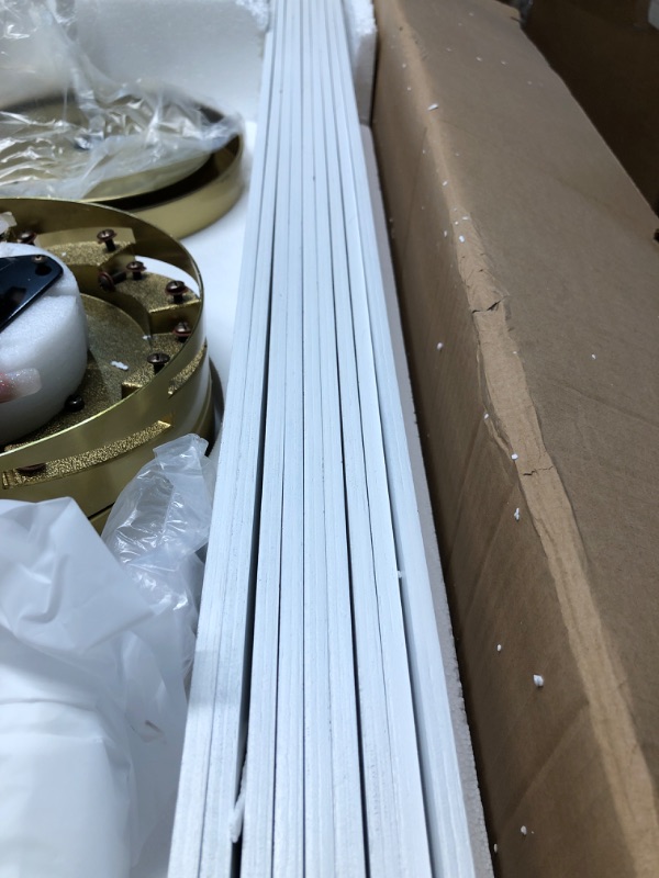 Photo 3 of ***USED - SCRATCHED - LIKELY MISSING PARTS - UNABLE TO VERIFY FUNCTIONALITY***
80 in. LED Indoor White and Gold Ceiling Fan with Remote